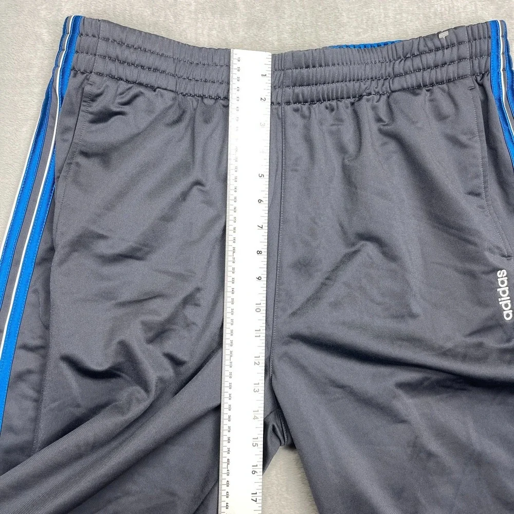 Adidas Pants Mens XL Gray Blue Stripes Athletic Gym Training Deadstock Track Y2k